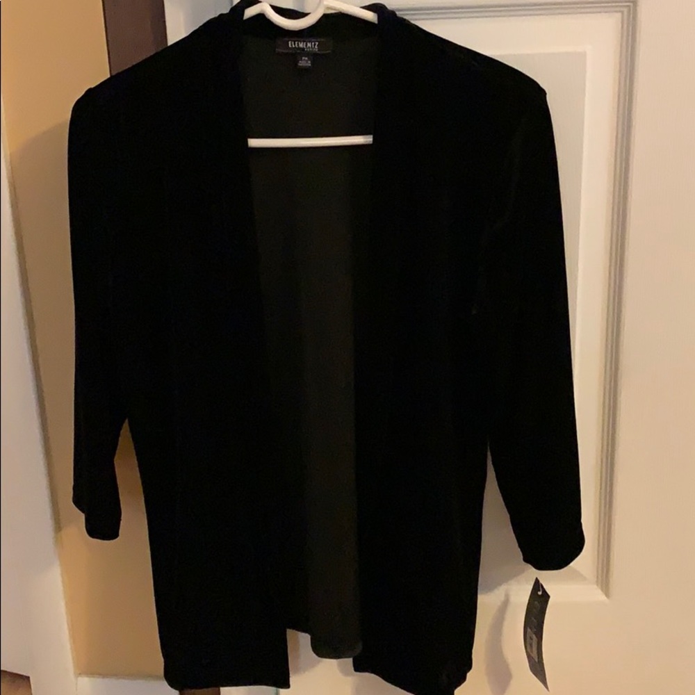 Elementz velvety cardigan style top